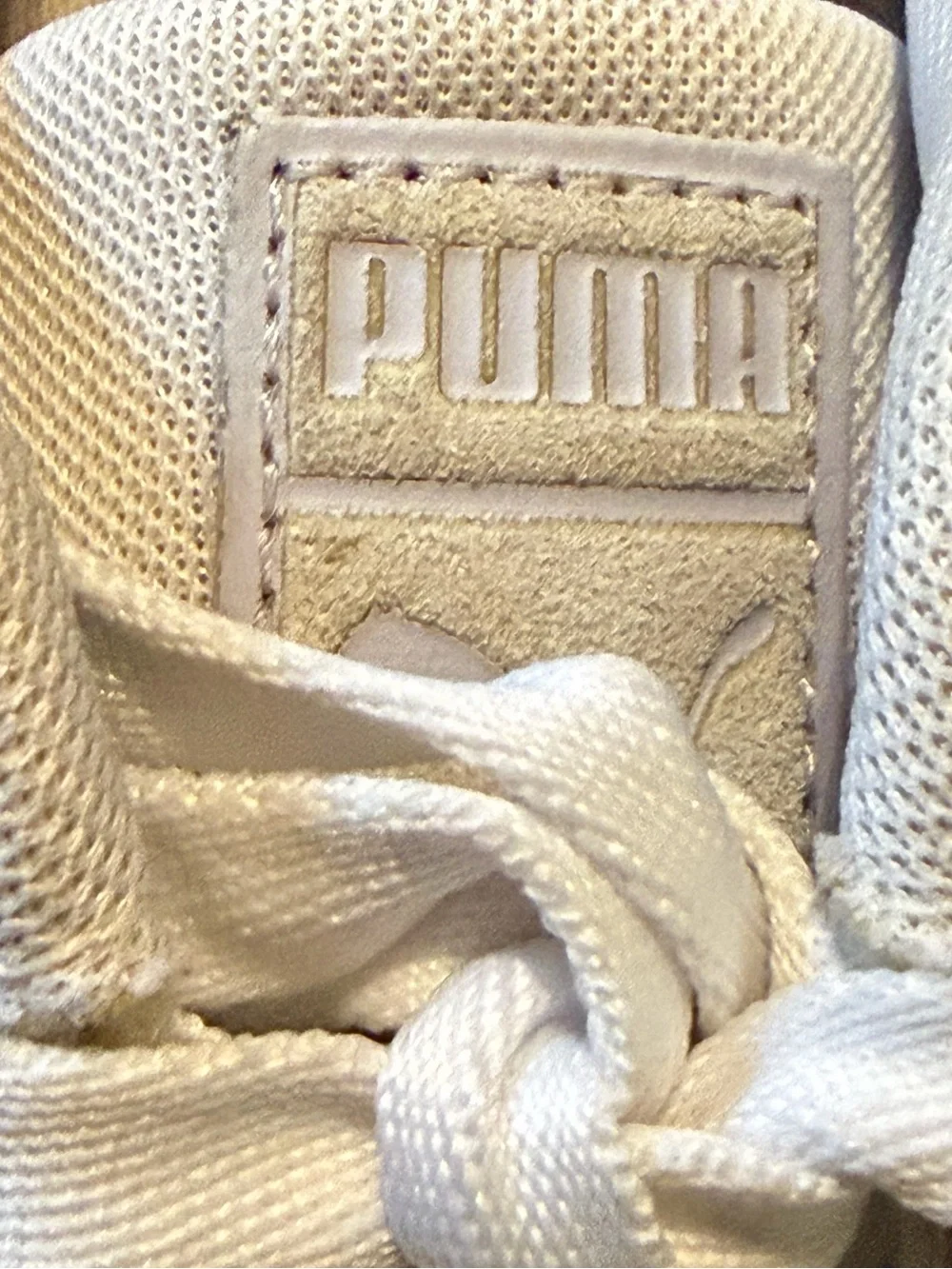 Puma Mayze Platform Sneakers White & Blush Pink Suede | Women’s US 10 (EU 41)